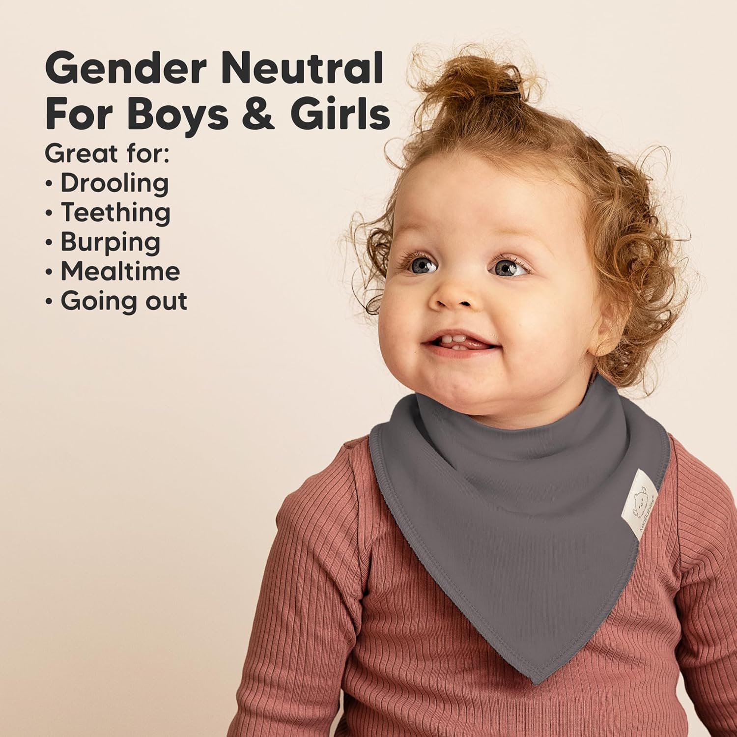 8-Pack Organic Baby Bandana Bibs for Boys, Girls - Super Absorbent Triangle Baby Bibs for Drooling
