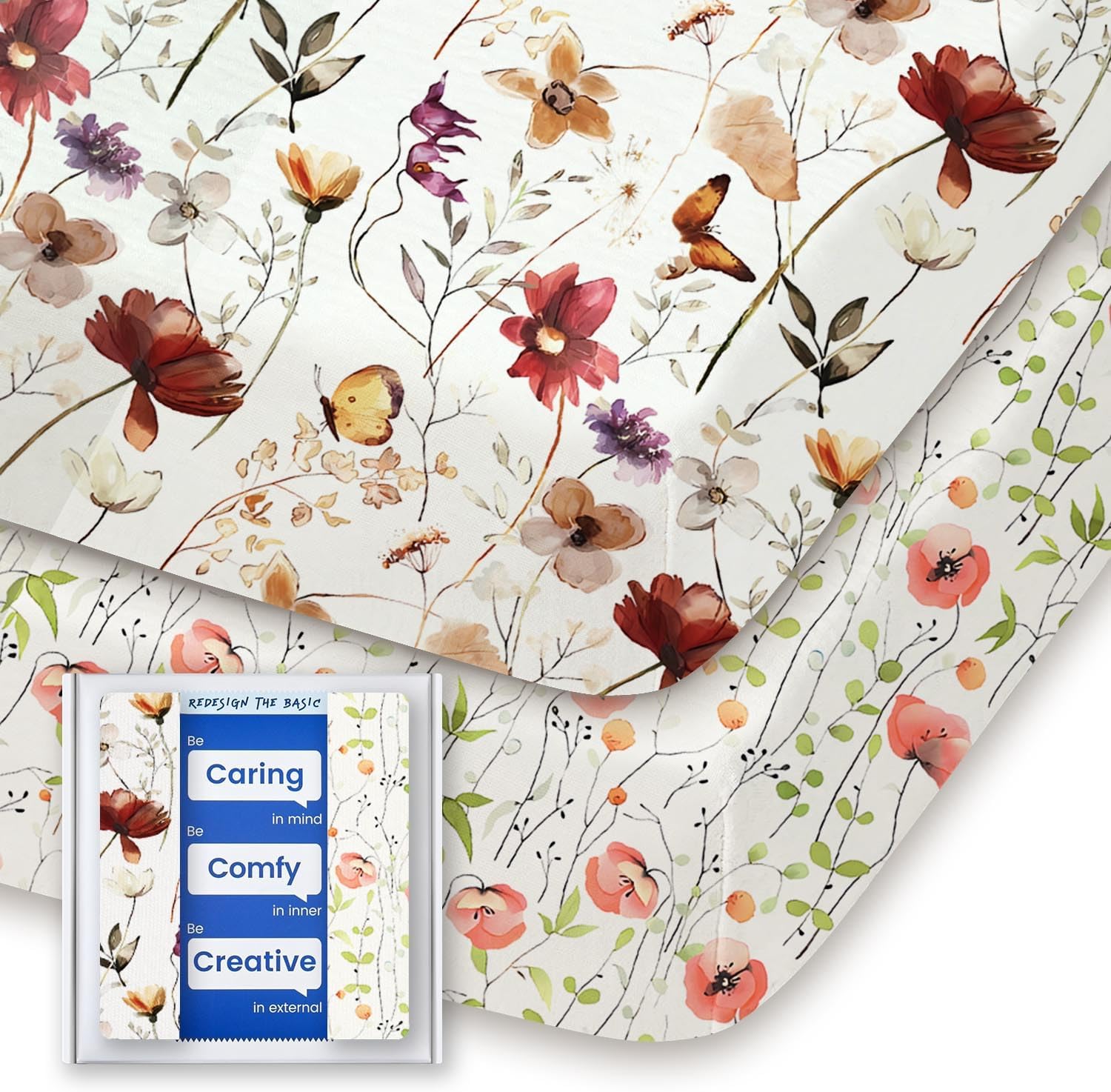 Graco Pack and Play Sheets Fitted, TotBasic Ultra Soft Mini Crib Sheets Boy, Neutral Pack N Play