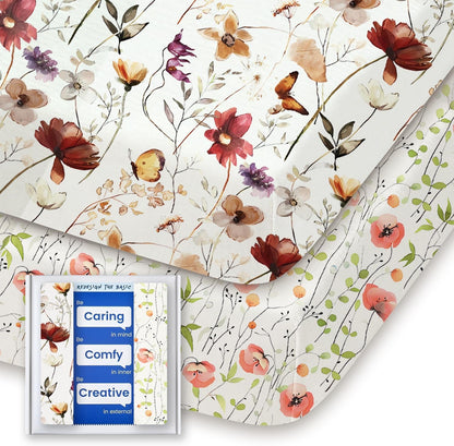 Graco Pack and Play Sheets Fitted, TotBasic Ultra Soft Mini Crib Sheets Boy, Neutral Pack N Play