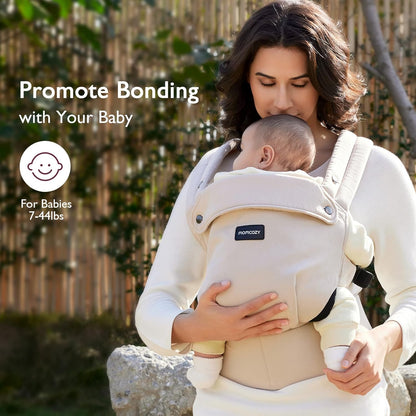 Momcozy Baby Carrier - Ergonomic, Cozy and Lightweight Carrier for 7-44lbs, Effortless to Put On