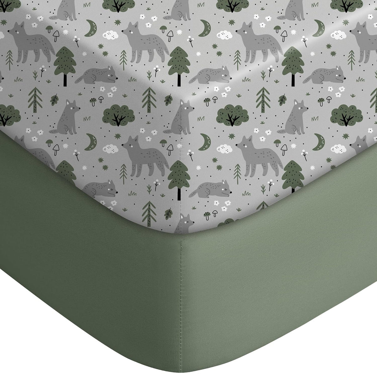 Yoofoss Pack and Play Sheets Fitted, Mini Crib Sheets 2-Pack for Pack N Play Mattress, Stretchy
