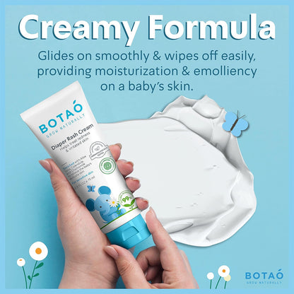 Baby's Natural Diaper Cream | Organic Diaper Cream EWG Verified | Naturally Soothes Baby Rashes |