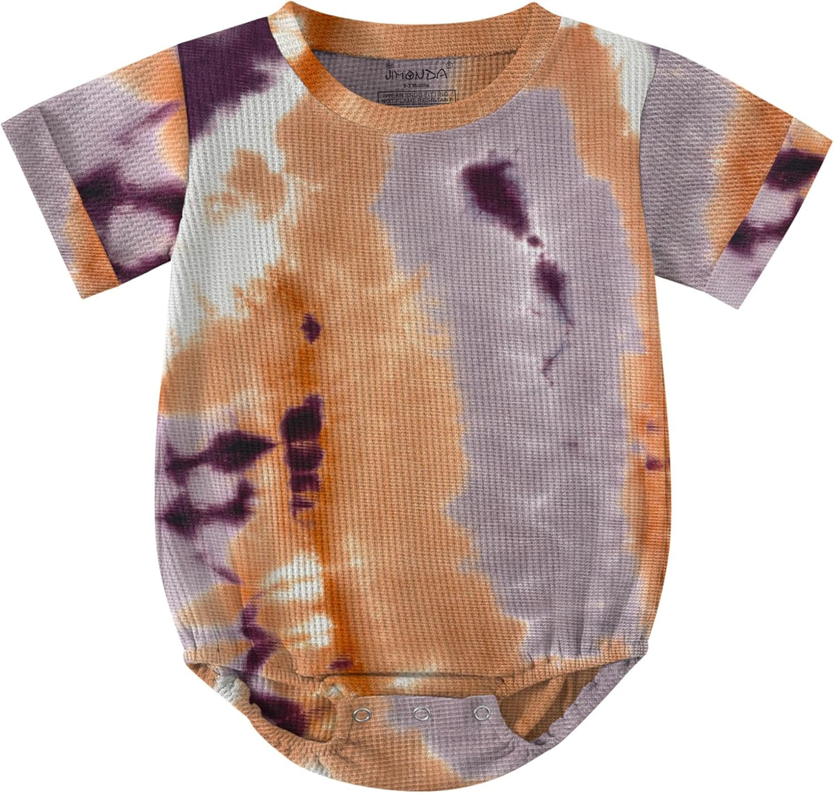 Jimonda Baby Bodysuit Newborn Tie Dye Clothes Infant Waffle One Piece Romper Baby Boys Girls Short