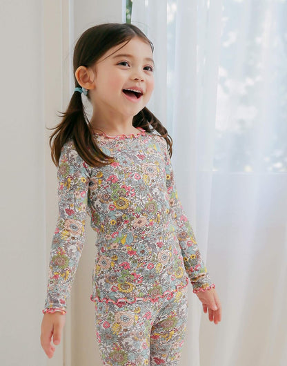VAENAIT 6M-12Y Toddler Kids Girls Boys Soft Comfy Modal Tencel Solid Raglan Sleepwear Pajamas Pjs