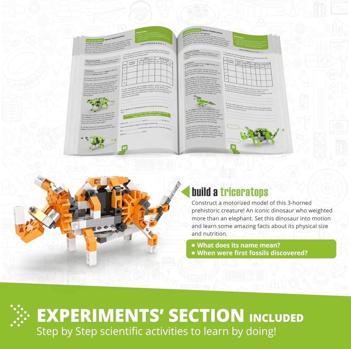 Engino- STEM Toys, Learning About Dinosaurs, Educational Toys for Kids 9+, STEM Projects for Kids