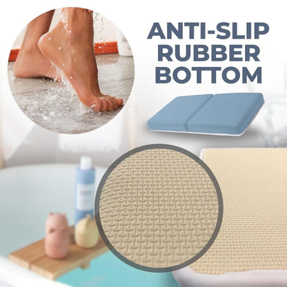 Comfortable Baby Bath Kneeler and Elbow Rest Pad Set – Thick Memory Foam Bath Kneeling Pad with