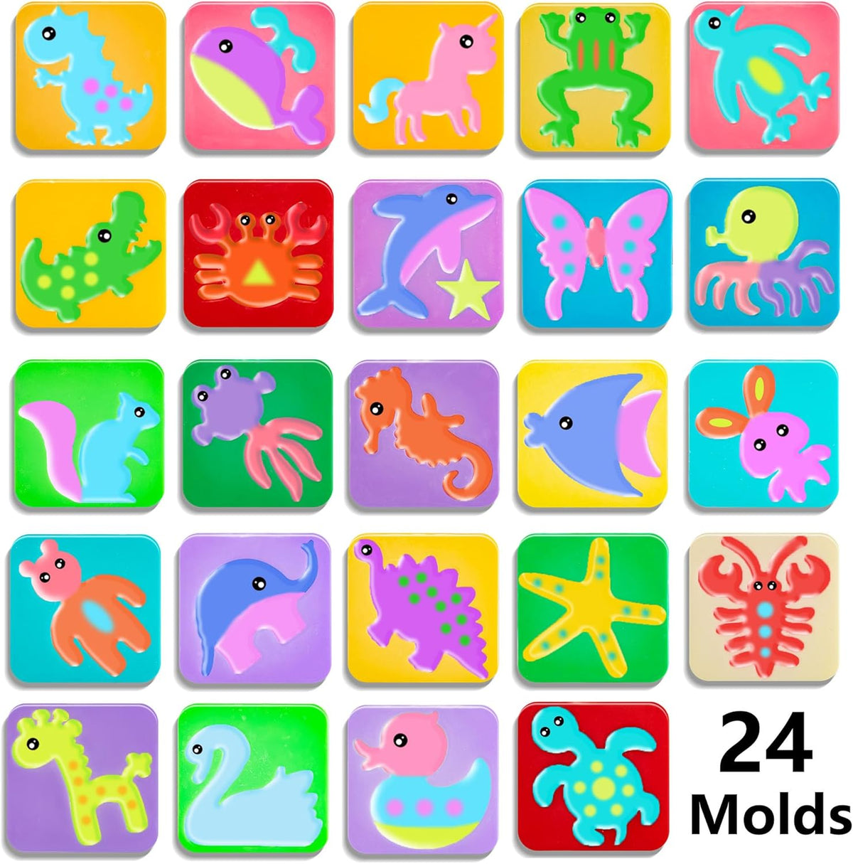 Magic Water Elf Toy Kit, 20 Bottles 24 Molds 70ML Aqua Fairy Water Gel Kit with Sparkling Magic Gel