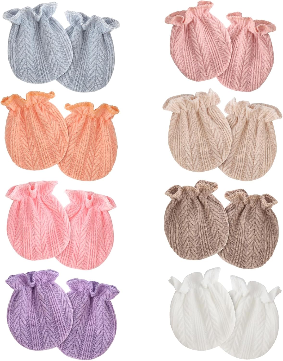 Newborn Baby Mittens No Scratch Cotton Elastic Wrist Gloves Infant Toddler Mittens for Baby Boy