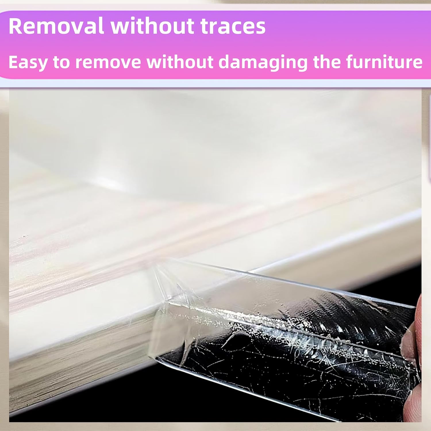 Clear Self Adhesive Edge,1.18in Width x118.2in Length,(3cmx3m) Self-Adhesive Table Edge Guard,Sharp
