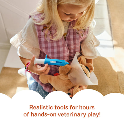 Melissa & Doug Examine and Treat Pet Vet Play Set, 24-Piece Animal Doctor Playset with Dog & Cat