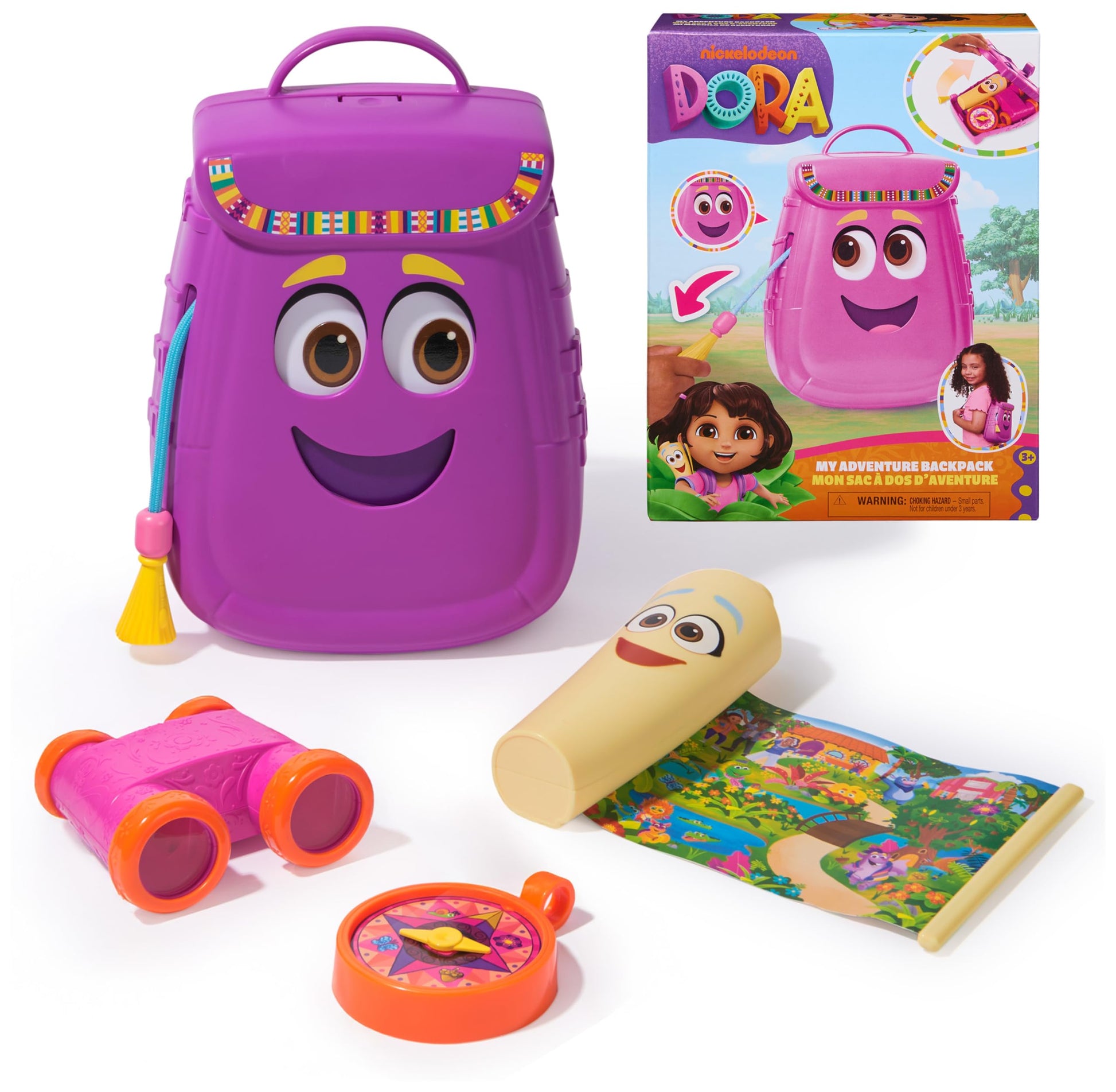 Dora My Adventure Backpack with Map, Binoculars & Compass Complete Set