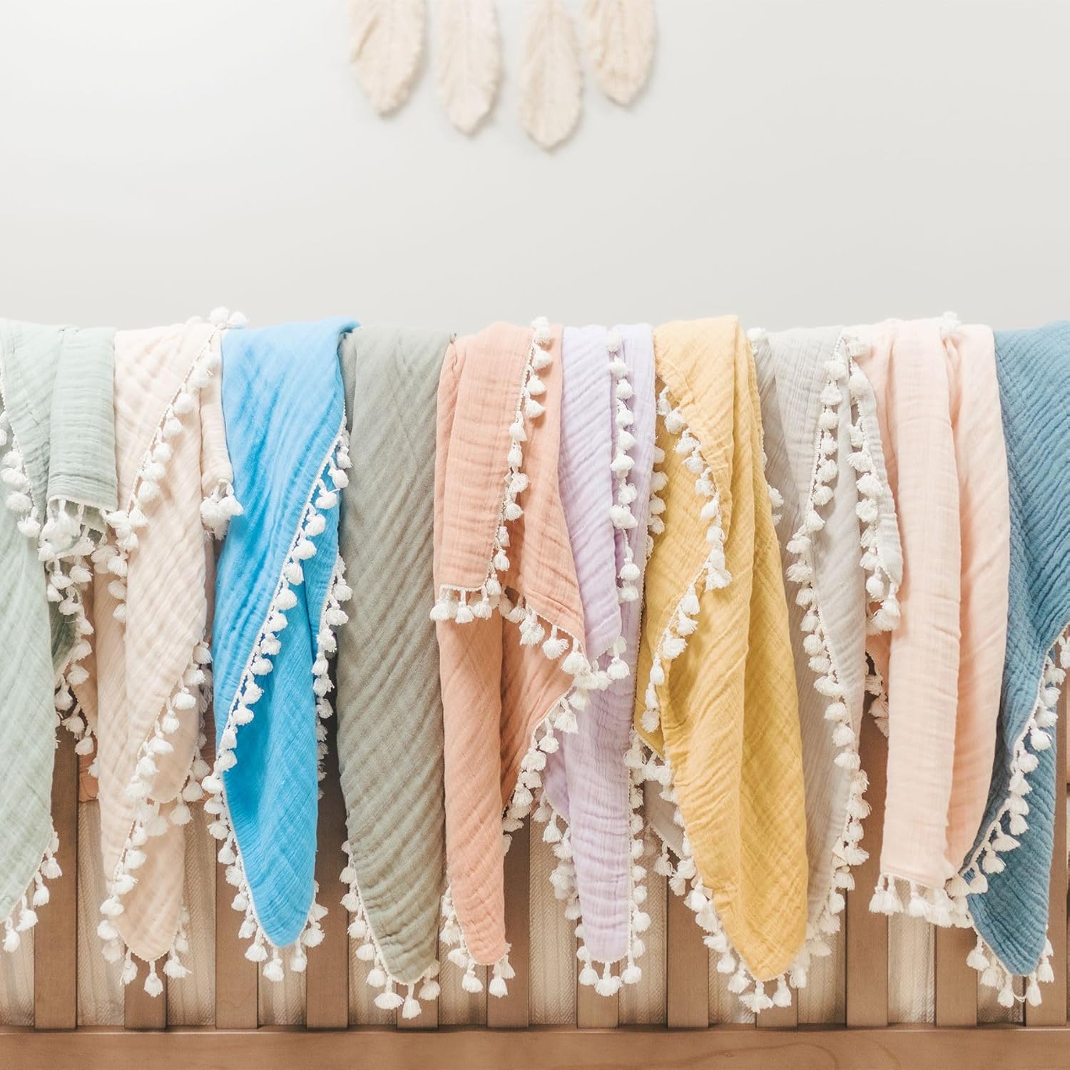 Crane Baby Muslin Swaddle Blanket, Soft Cotton Lightweight Nursery and Stroller Blanket for Baby