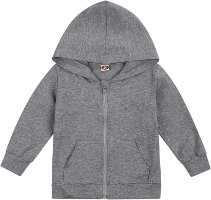 Imcute Baby Zip Up Hoodie, Unisex inflant Toddler Long Sleeve Sweatshirts Lightweight Jacket Hooded