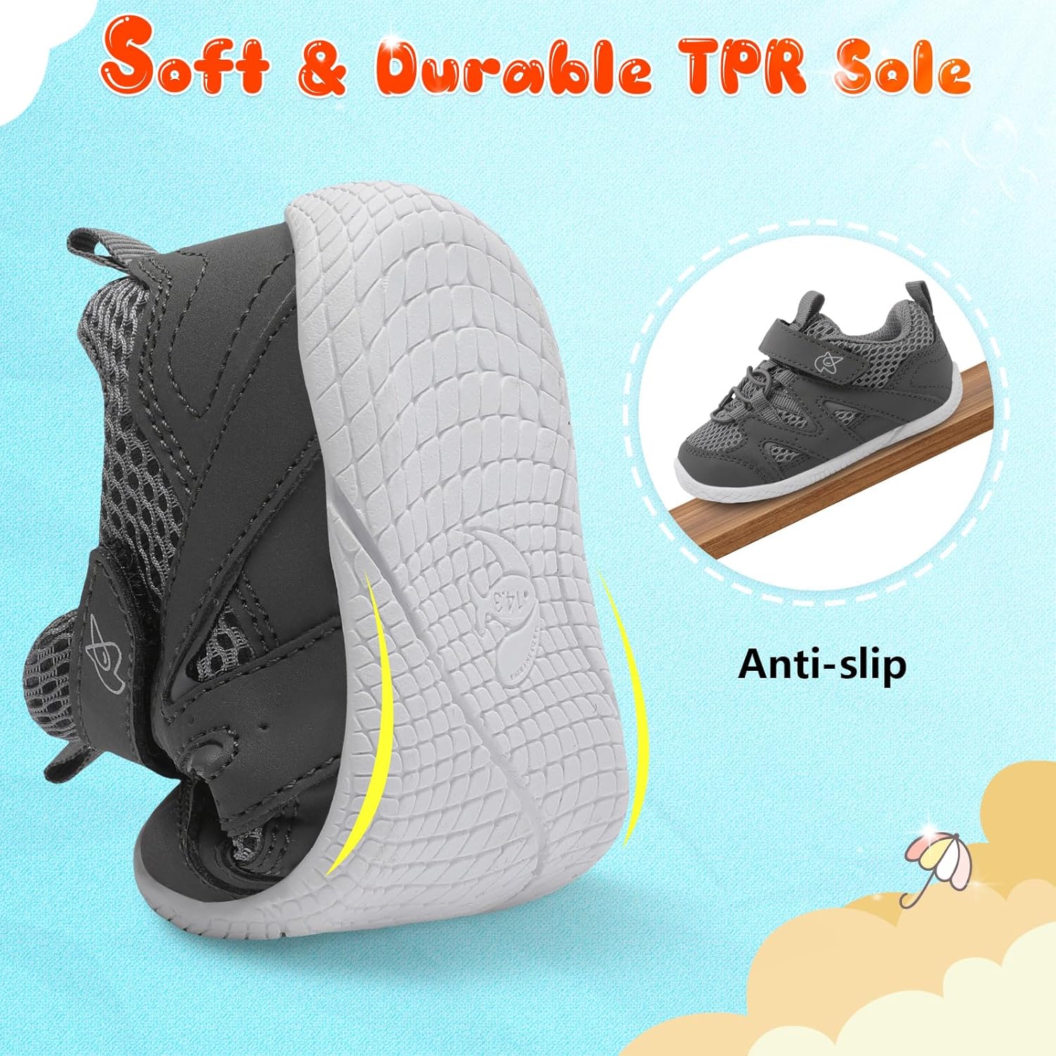 LeIsfIt Baby Shoes Boys Girls First Walking Shoes Non-Slip Toddler Breathable Sneakers Infant