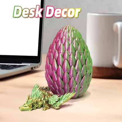 3D Printed Flying Dragon in Egg - 3 Colors Surprise Egg with Flexible Winged Dragon Inside, Mystery