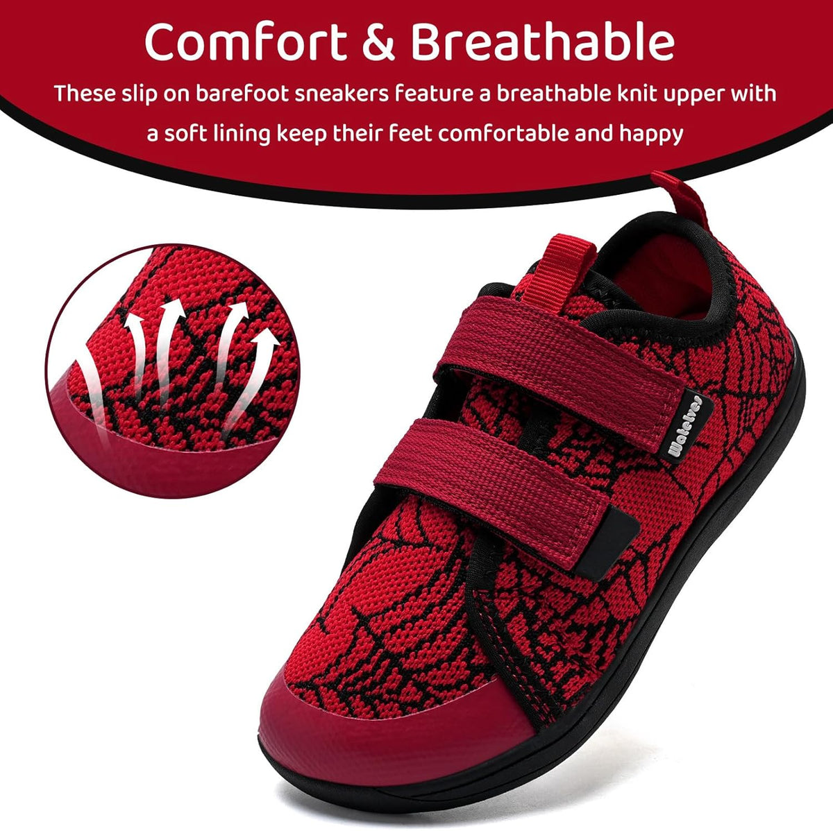 WateLves Toddler Little Kids Wide Barefoot Shoes The First Walking Shoes Girls Boys Breathable Zero