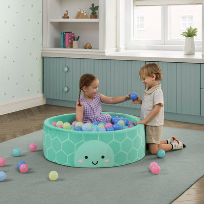 Delta Children Turtle Soft Ball Pit with 50 Play Balls - Ball Pits for Toddlers, Soft Round Kiddie