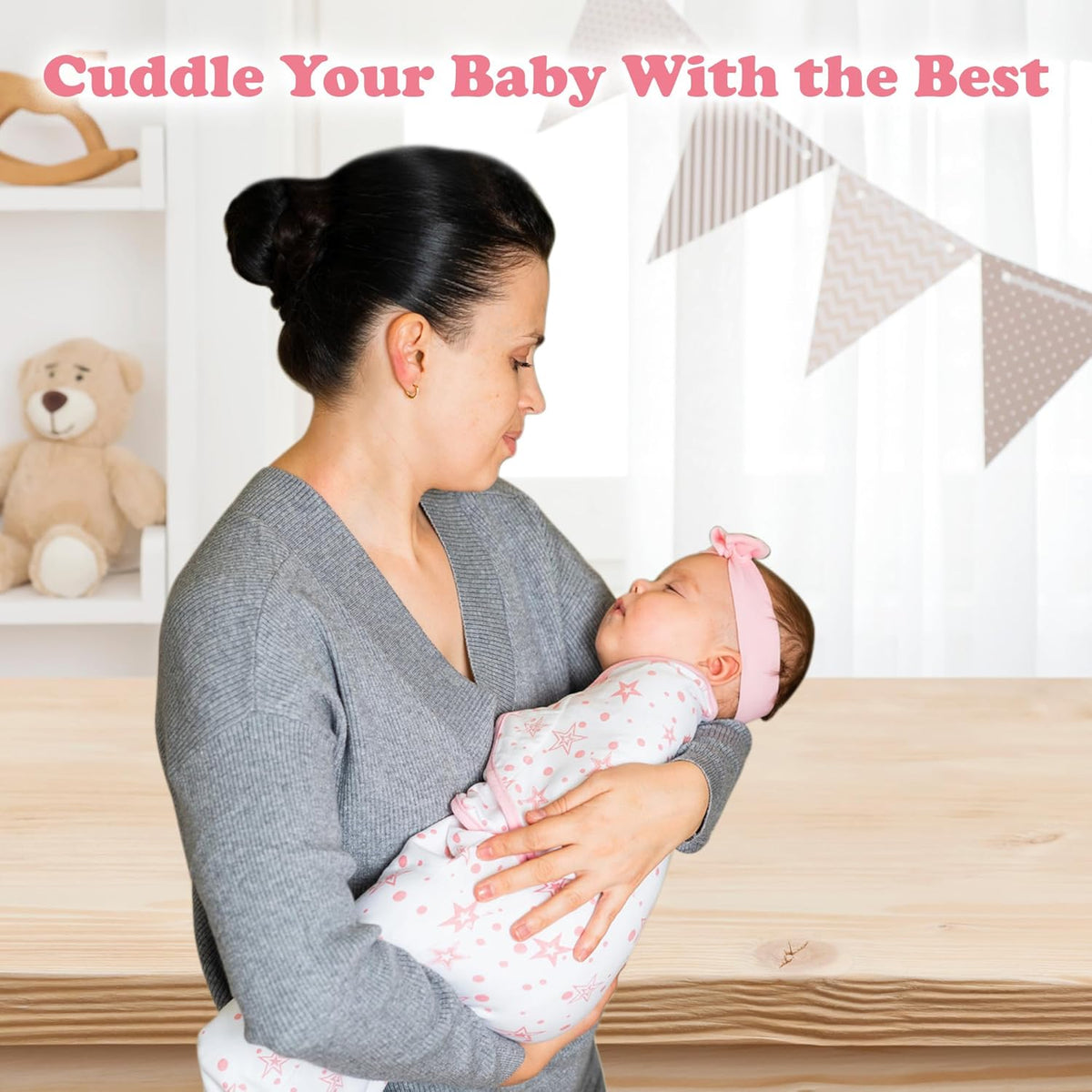 Bublo Baby Swaddles for Newborns – 3-Pack Infant Swaddles 0-3 Months – Adjustable Swaddle Sleep