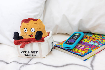 Chicken Nugget Foodie Plushie, Funny Pun Meme Gag Gift, White Elephant, Stocking Stuffer Present