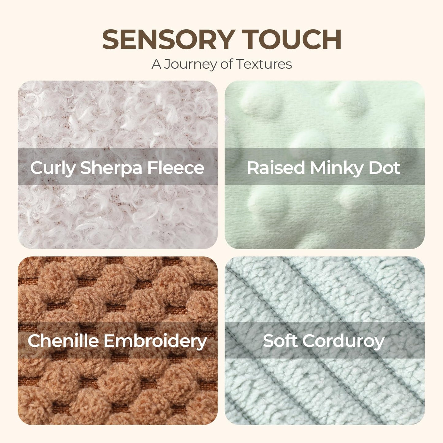 let's make Montessori Baby Books Toys, Touch Feel Cloth Crinkle Books for Babies, Sensory Book for