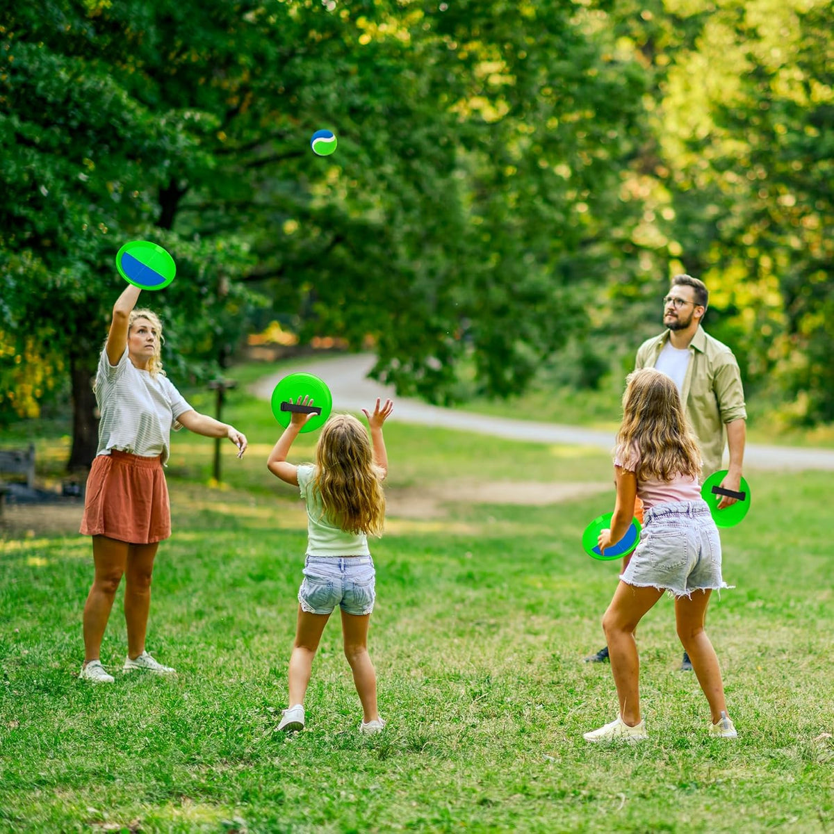 Toss and Catch Ball Set - Indoor Outdoor Toys for Kids Games - Outside Yard Pool Beach Toys for 3 4