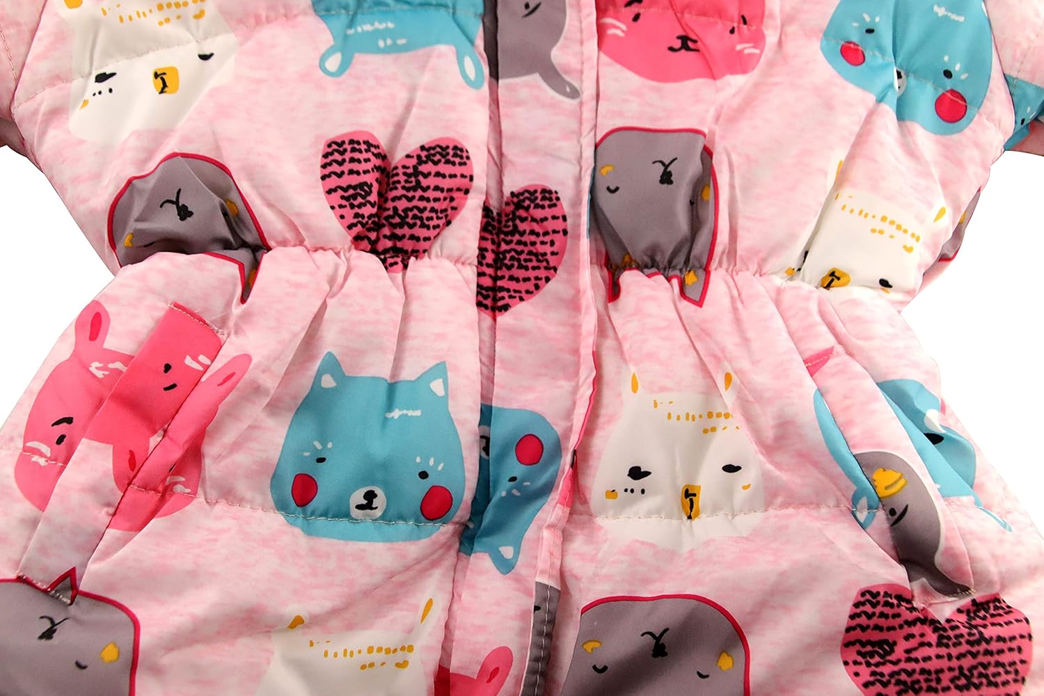 Miss Bei Girl's Winter Coat Jacket Hooded Kids Toddler Flower Print Parka Outwear Warm Cotton