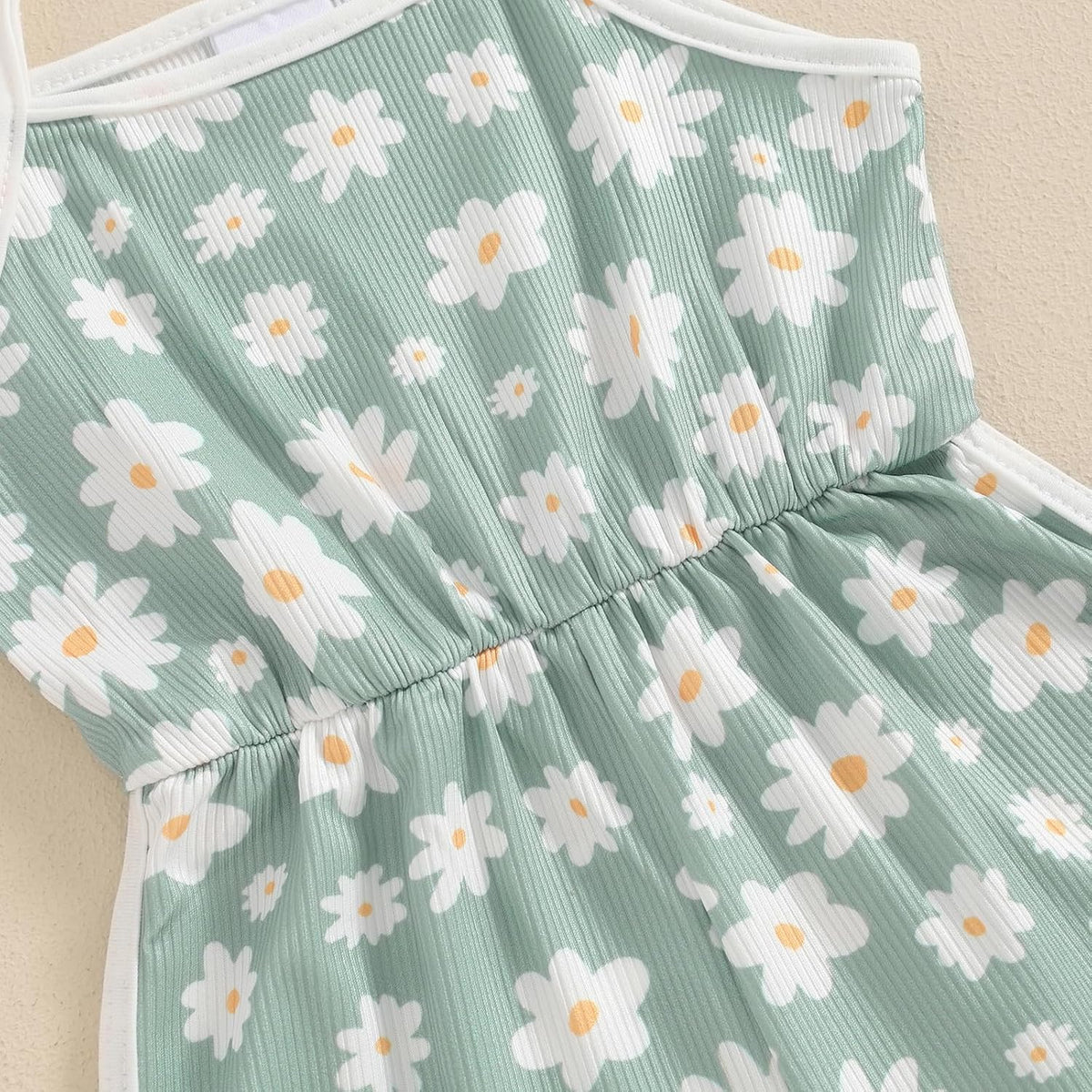 WZTYYDS Toddler Baby Girl Summer Clothes Floral Romper Tie-Up Strap Halter Jumpsuit Infant Summer