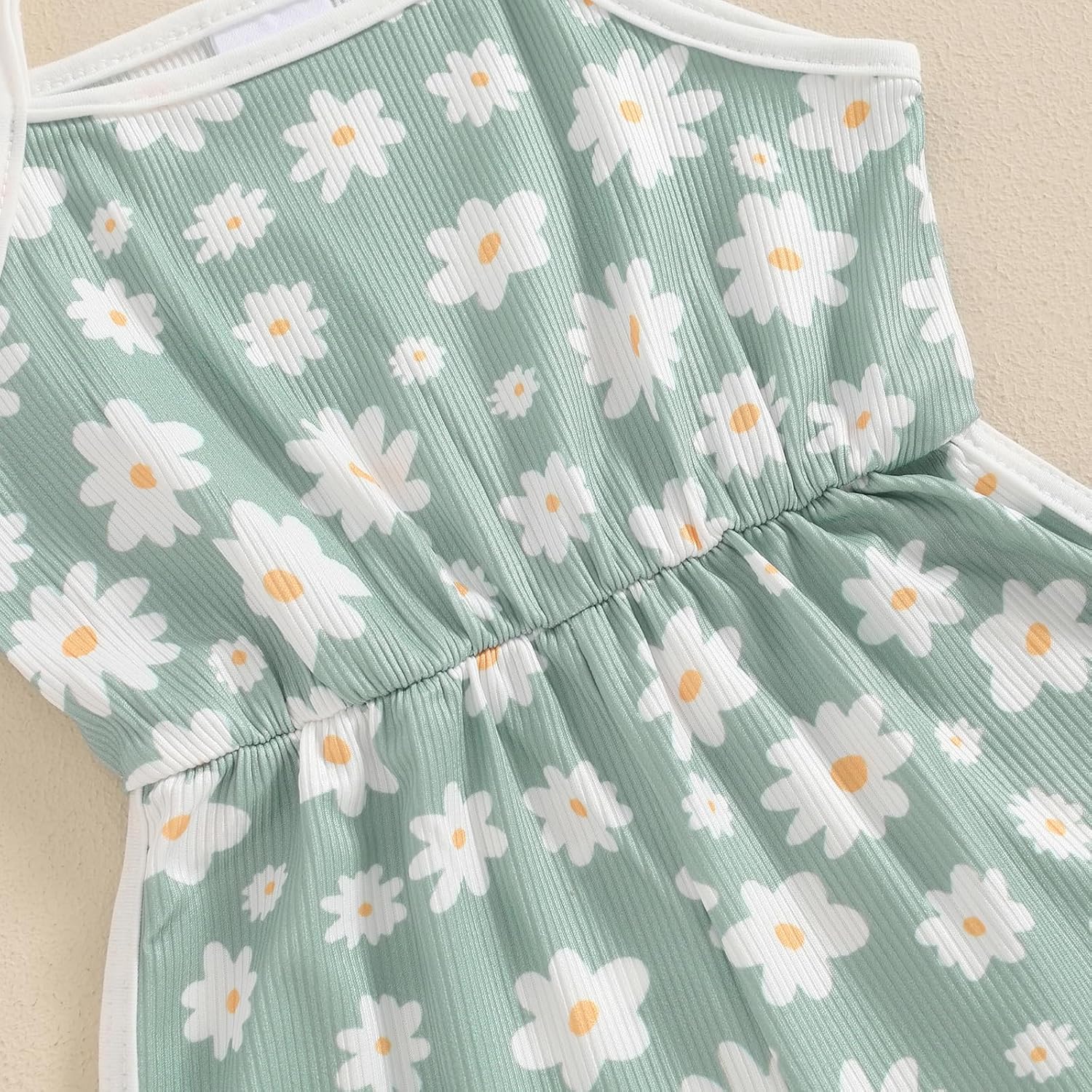 WZTYYDS Toddler Baby Girl Summer Clothes Floral Romper Tie-Up Strap Halter Jumpsuit Infant Summer