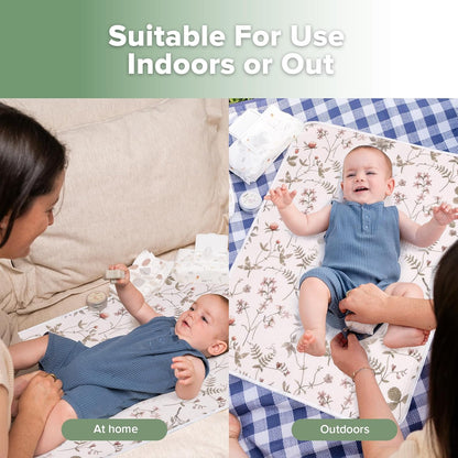 haakaa Waterproof Changing Pad Liners, 100% Cotton, Soft & Breathable (1pc, 19.5" x 27.5" Vintage