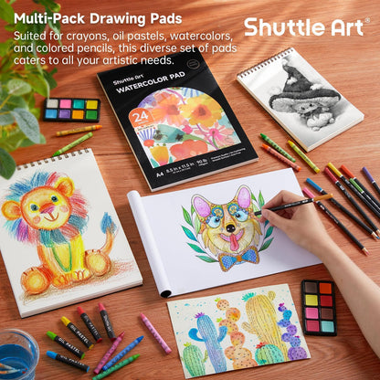 Shuttle Art 149 Piece Deluxe Art Set, Art Supplies in Wooden Case, Painting Drawing Art Kit with