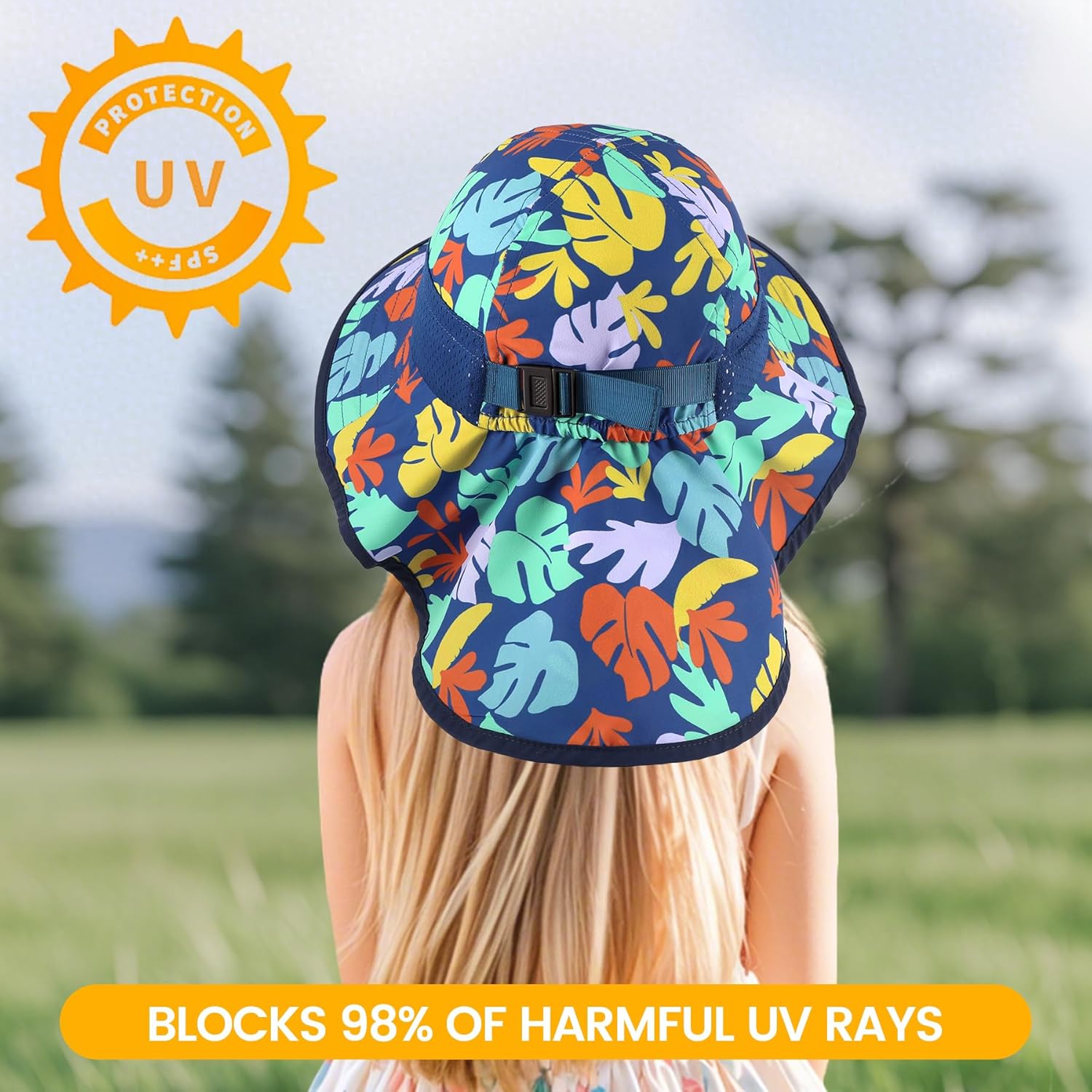 Baby Sun Hat with Neck Flap for Sun Protection Toddler Beach Hat UPF 50+ Outdoors 0-6 Years Boys