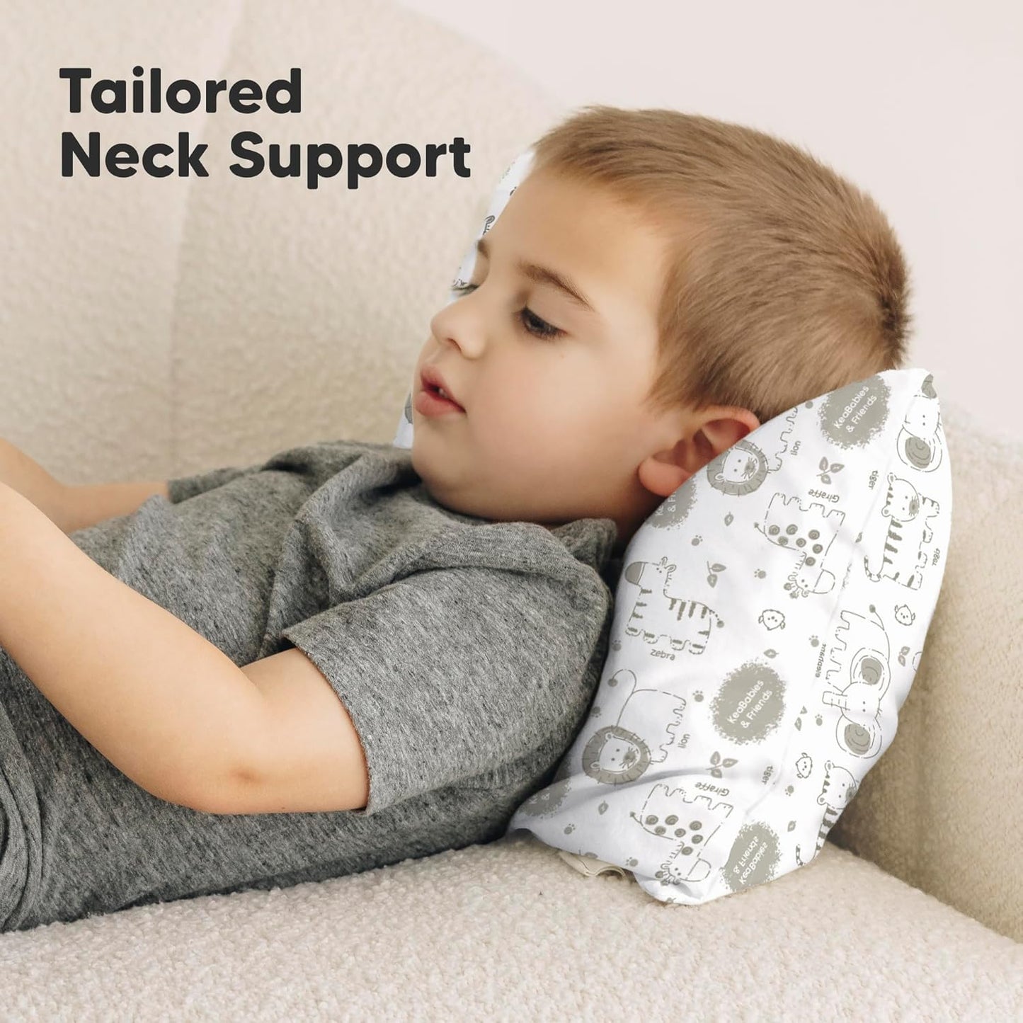 Toddler Pillow with Pillowcase - 10x18 My Little Dreamy Kids Travel Bed Pillows for Sleeping