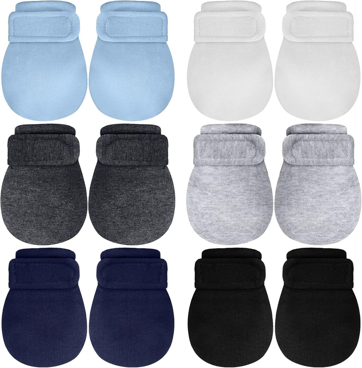 Newcotte Adjustable Baby Mittens No Scratch Newborn Cotton Breathable Gloves Warm Baby Mitts for