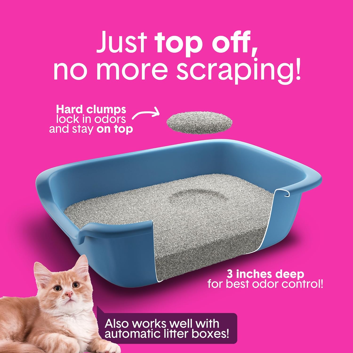 Boxie® Glo™ 30 Day Odor Control Clumping Clay Cat Litter, 16 lb, Multi-Cat, 99.9% Dust-Free, Low