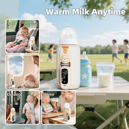 Portable Bottle Warmer for Breastmilk & Formula, Baby Rapid Milk Warmer, Accurate Temperature