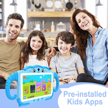 Kids Tablet 7 inch for Kids 3-7 32GB Toddler Tablets with Youtube Case WiFi Dual Camera, Android