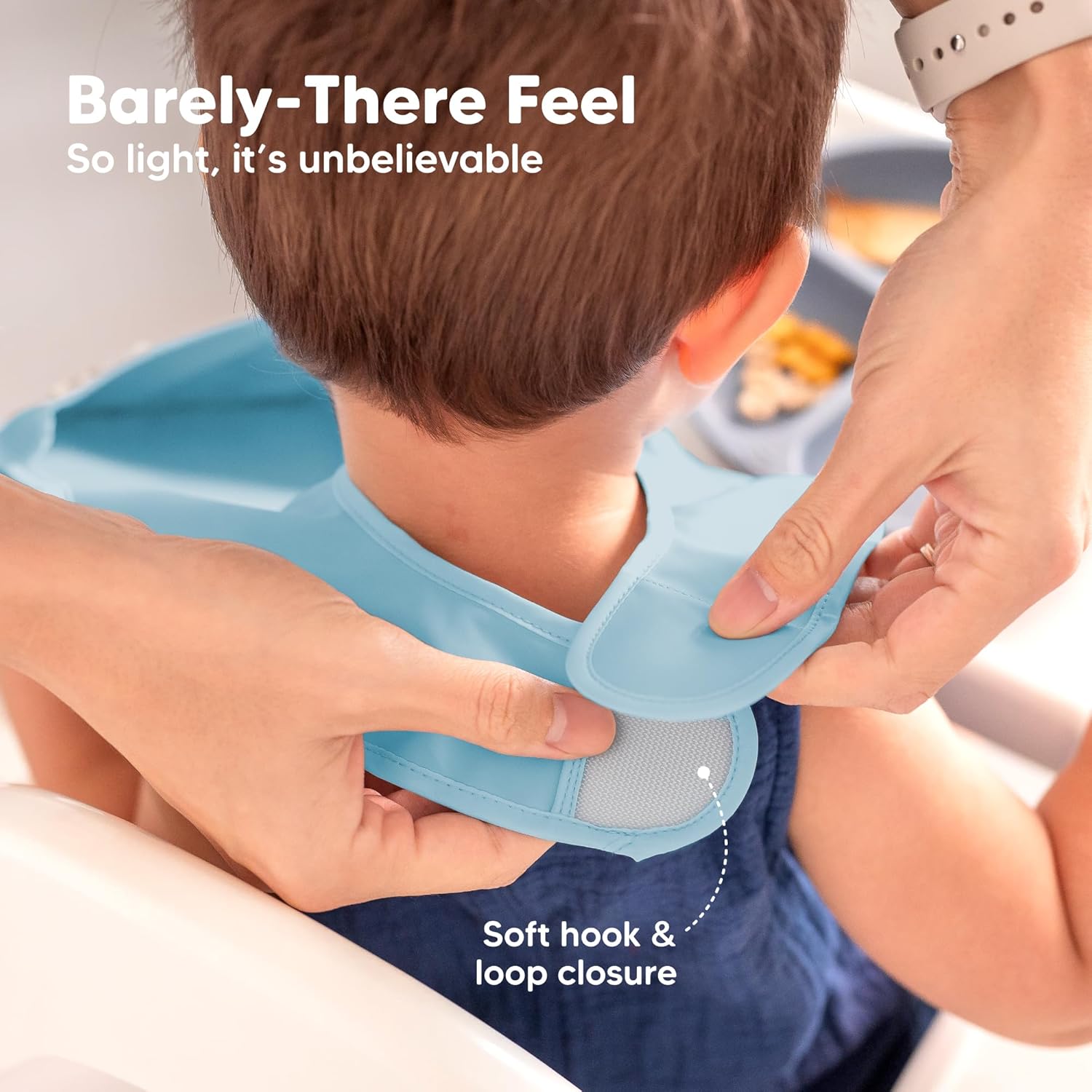 3-Pack Waterproof Baby Bibs for Eating - Lightweight Toddler Feeding Bibs with Large Food Catcher