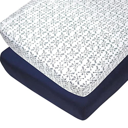 HonestBaby unisex baby Organic Cotton Changing Pad Covers (Set of Two) Winter Accessory Set