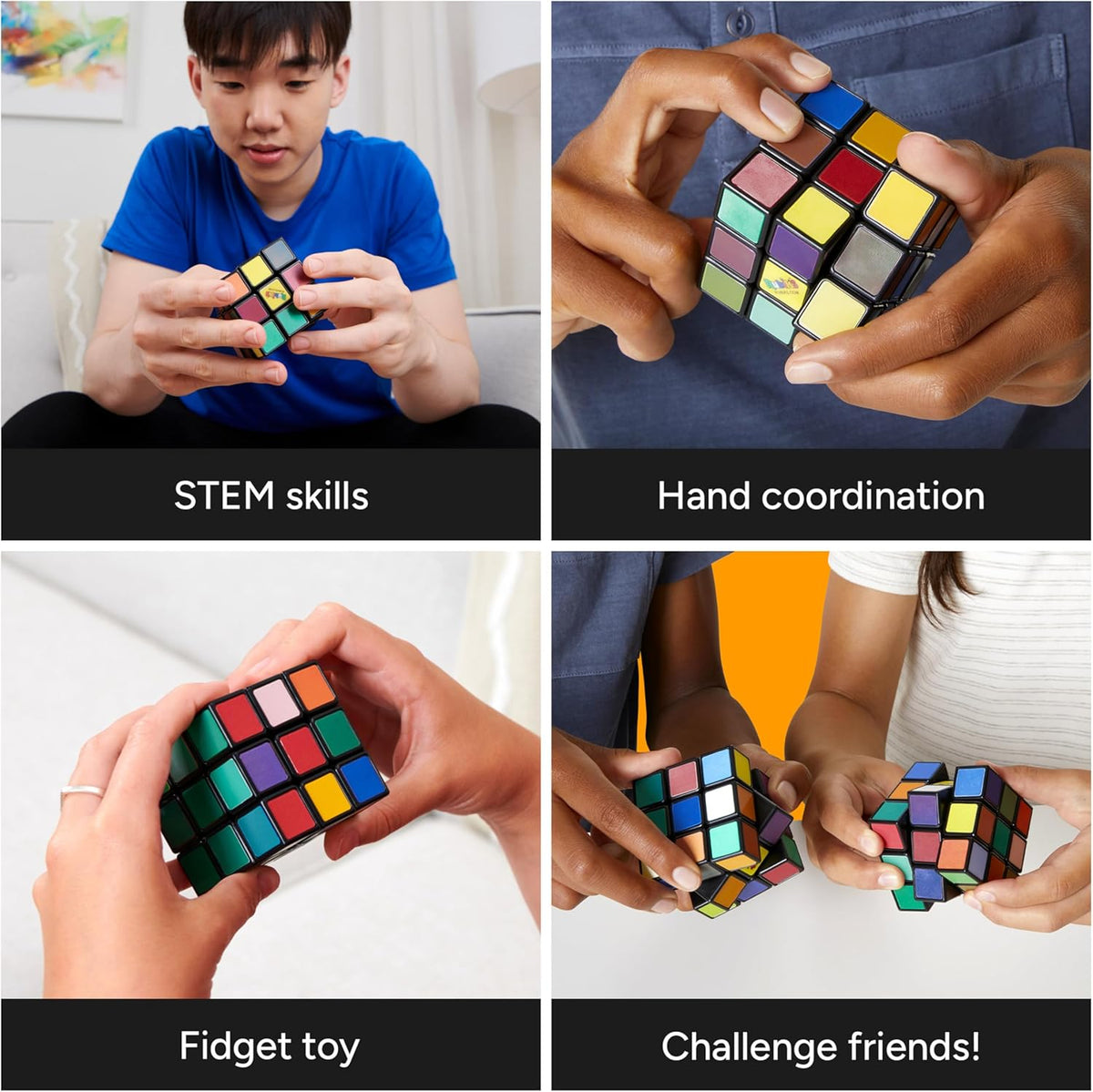 Rubik’s Impossible, The Original 3x3 Cube Advanced Difficulty Classic Color-Matching