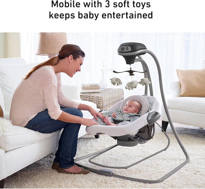 Graco DuetConnect LX Seat & Bouncer, Multi-Direction Seat, Multiple Swinging Speeds, Easily
