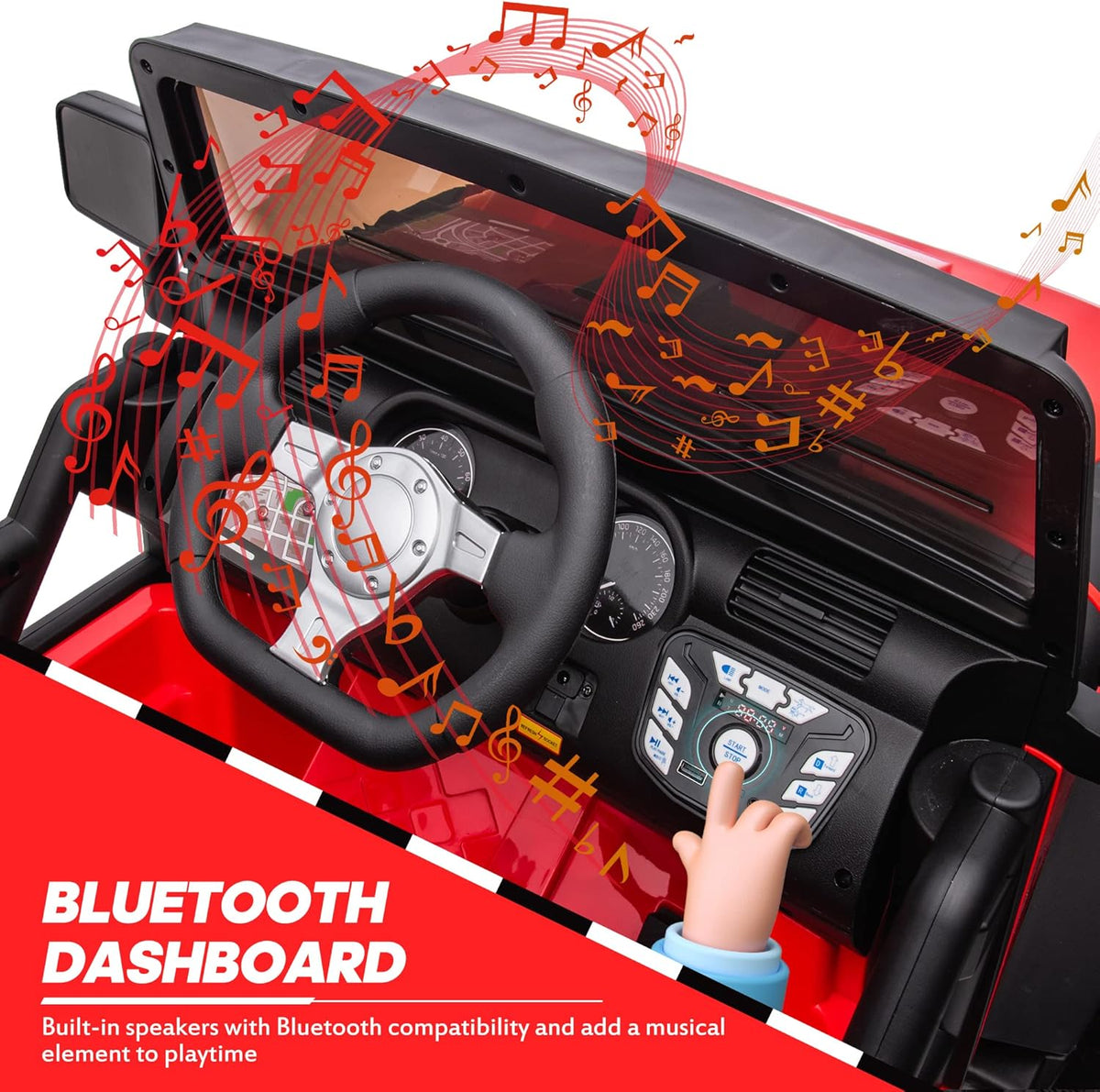 24V 9Ah Ride on Toy for Big Kids, 4WD 2 Seater Ride on Car Truck with Remote Control, 4x200W Motor