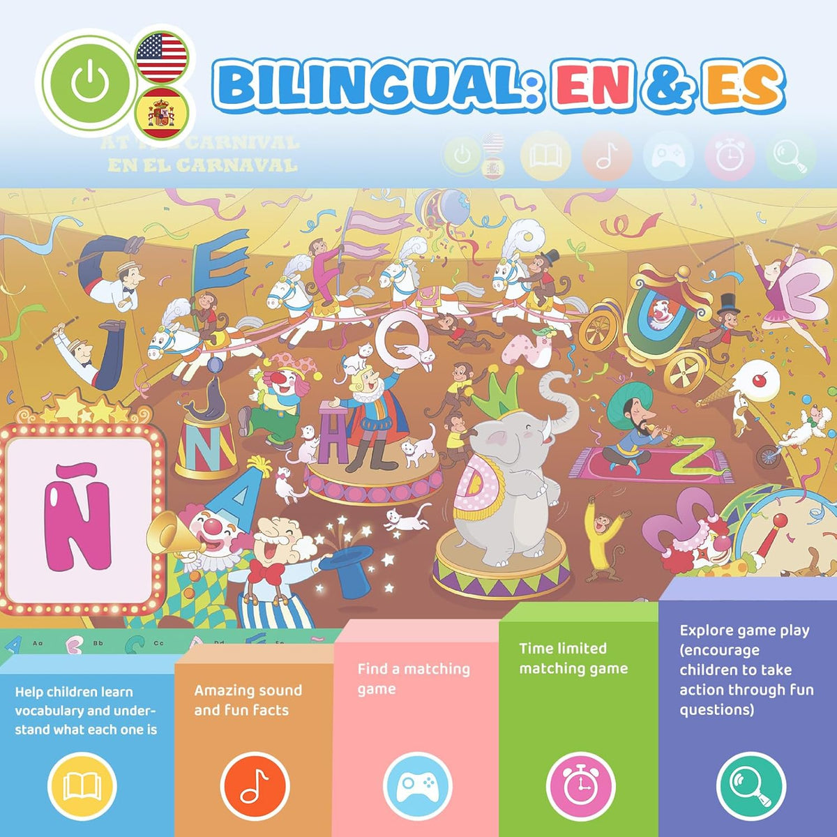 Interactive Search and Find Activity Books for Kids Ages 3-5, Toddler Travel Games Toys for Car