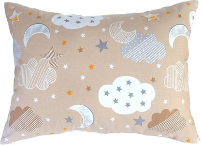 13x18 Toddler Pillow Case Cotton - Star Cloud Moon Pillow Case Cover Travel Size, Kids Pillow Cases