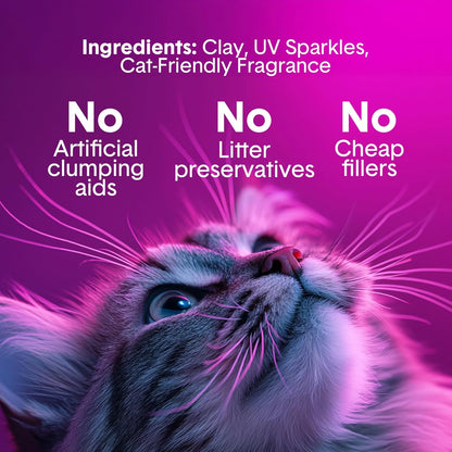 Boxie® Glo™ 30 Day Odor Control Clumping Clay Cat Litter, 40 lb, Multi-Cat, 99.9% Dust-Free, Low