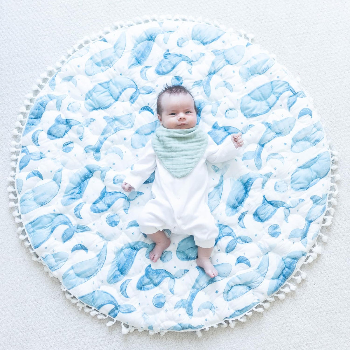 Crane Baby Soft Muslin Baby Bib Set, Adjustable and Absorbent Bandana Style Bibs for Boys and