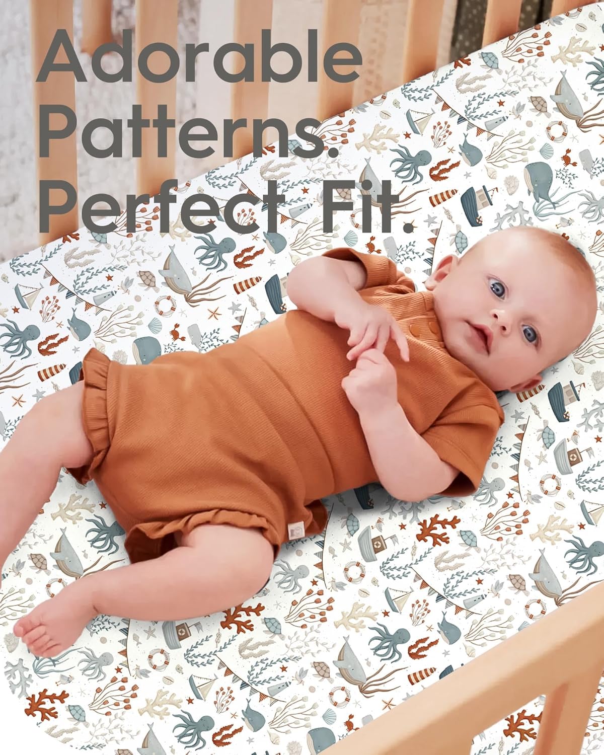 Baby Crib Sheets Boy Girl for Standard Crib Mattress - Ultra Soft Jersey Knit Neutral Crib Mattress