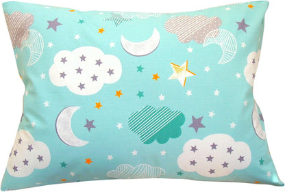 Toddler Pillow Case 13 x 18 - Star Pillow Case Cover Travel Size, Cotton Toddler Pillowcase Star