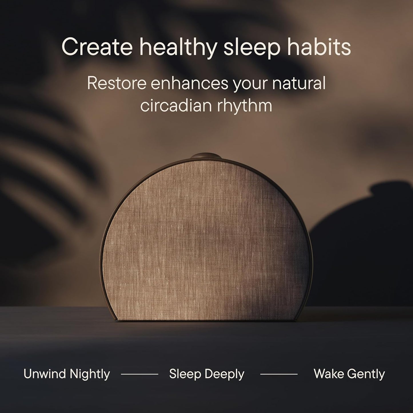 Hatch Restore 3 Sunrise Alarm Clock, Sound Machine, Smart Light (Cocoa) - White Noise, Screen-Free