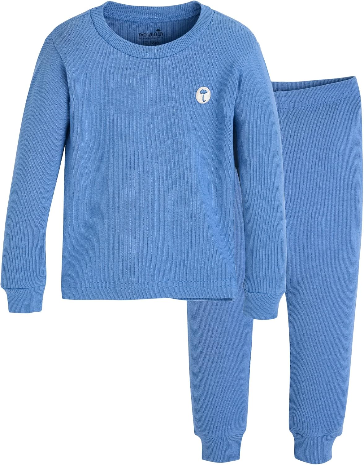 moimoln Pajamas Set 6M-5Y Solid Ribbed Unisex Baby & Toddler, Soft Viscose, Snug-Fit, Everyday