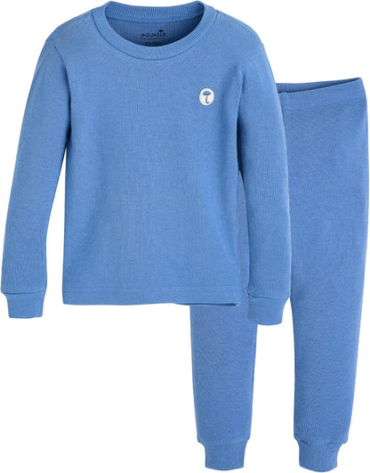 moimoln Pajamas Set 6M-5Y Solid Ribbed Unisex Baby & Toddler, Soft Viscose, Snug-Fit, Everyday